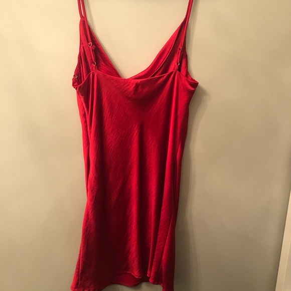 Red cowl neck slip dress. Size M - Picture 3 of 4